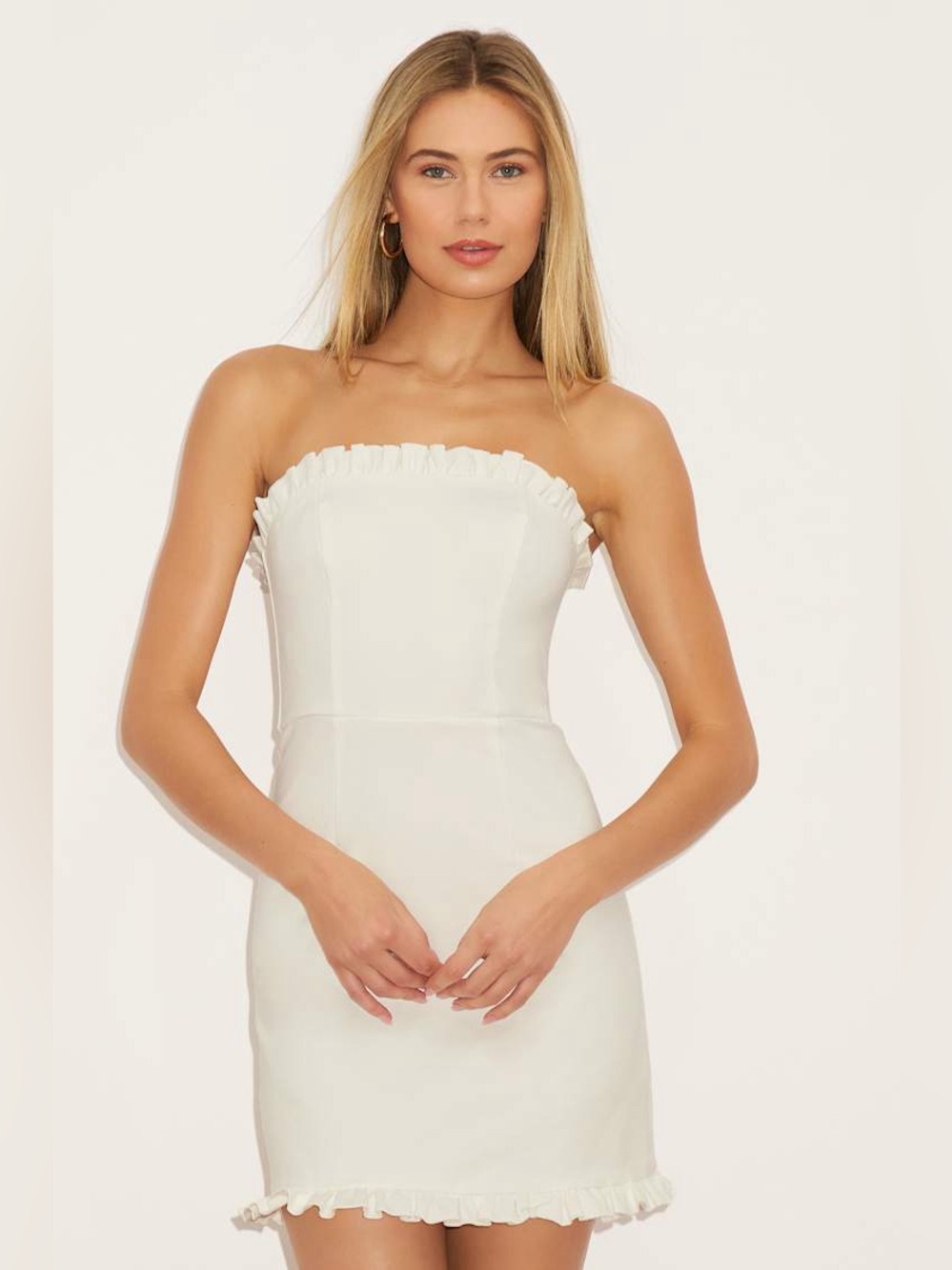Lulus Little Lovely Ivory Strapless Mini Dress